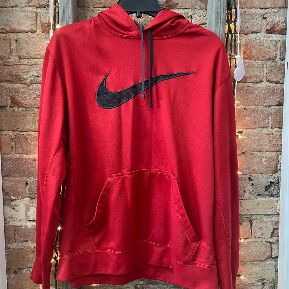 Nike Men's Red Pullover Hoodie